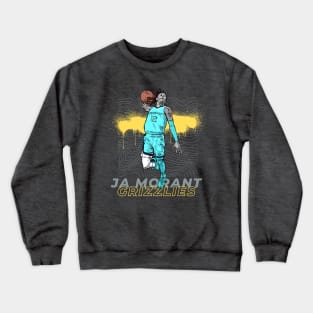 JA MORANT YELLOW GRIZZLIES Crewneck Sweatshirt